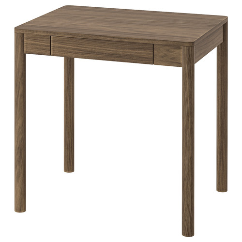 TONSTAD Desk, brown stained oak veneer, 75x60 cm