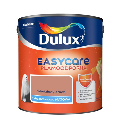 Dulux EasyCare Matt Latex Stain-resistant Paint 2.5l copper orange