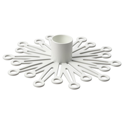 FRÖJDA Candlestick, white, 3 cm