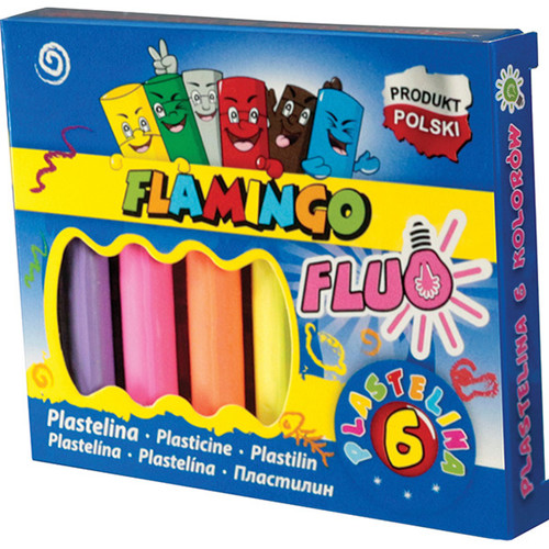 Flamingo Plasticine Fluo 6 Colours