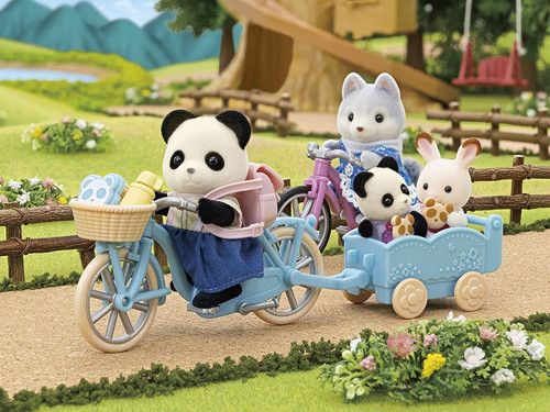 Sylvanian Families Cycle & Skate Set Panda Girl 3+