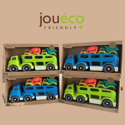 Joueco Eco Transport Truck with 2 Cars 18m+