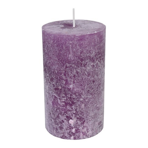 Rustic Candle 12cm, purple