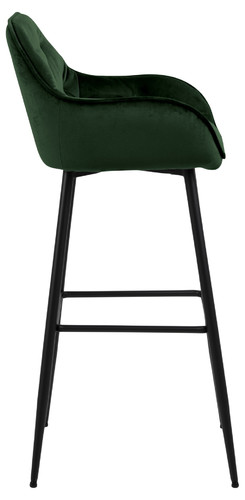 Bar Stool with Backrest Brooke VIC, green