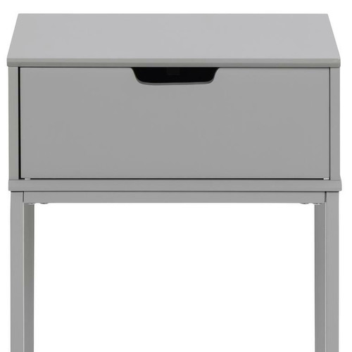 Nightstand Bedside Table Mitra, grey