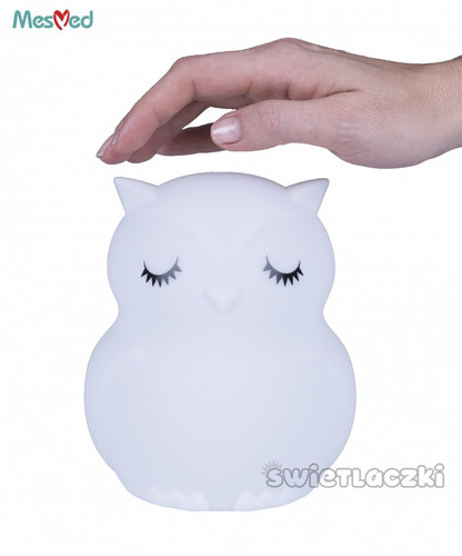 Mesmed Silicone Night Lamp Owl with Remote MM013