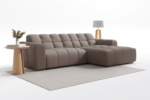 Corner Sofa Aleria Mini, right, grey-brown