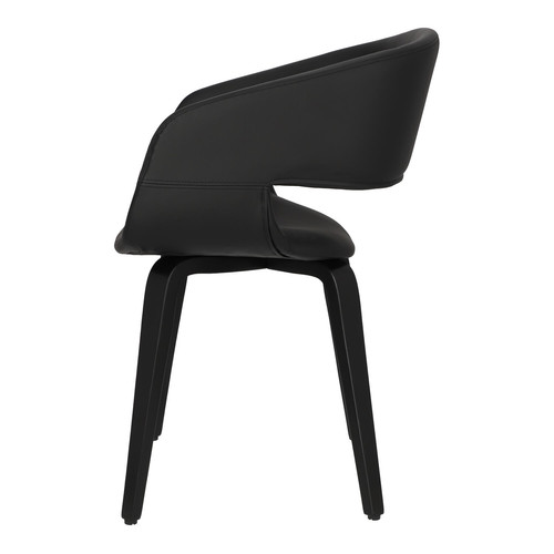 Chair Supernova, faux leather, black