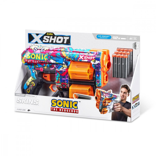 ZURU X-Shot Launcher Skins Dread Sonic 12 Darts 8+