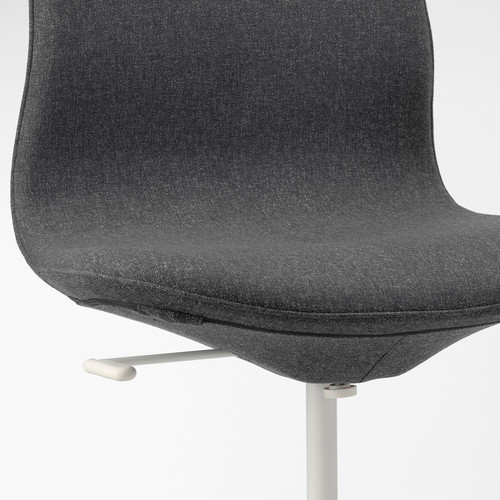 LÅNGFJÄLL Office chair, Gunnared dark grey/white, 68x68 cm