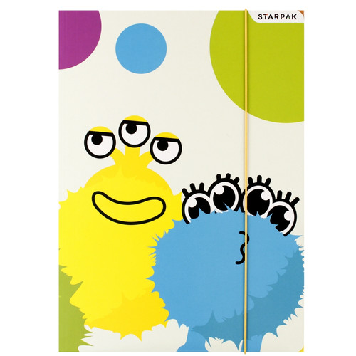 Folder with Elastic Band A4 Monster 10-pack, assorted patterns