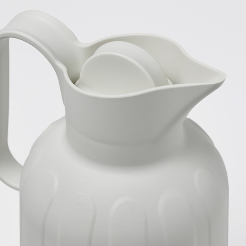 TAGGÖGA Vacuum flask, off-white, 1.6 l