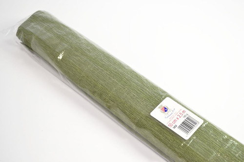 Crepe Paper 50x250cm, olive green