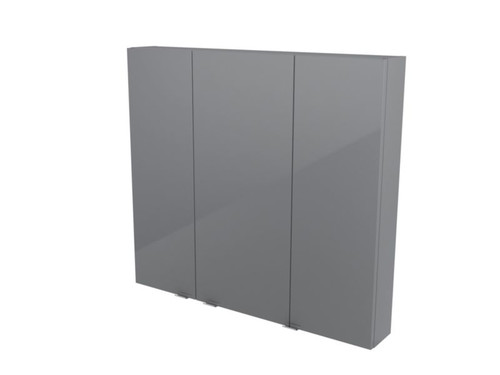 GoodHome Bathroom Wall Cabinet Imandra 100 x 90 x 15 cm, grey