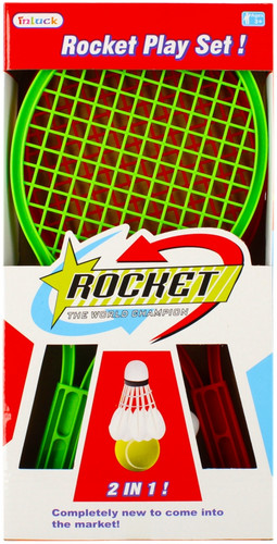 Rocket Play Set - 2 Rackets, Ball, Shuttlecock 3+