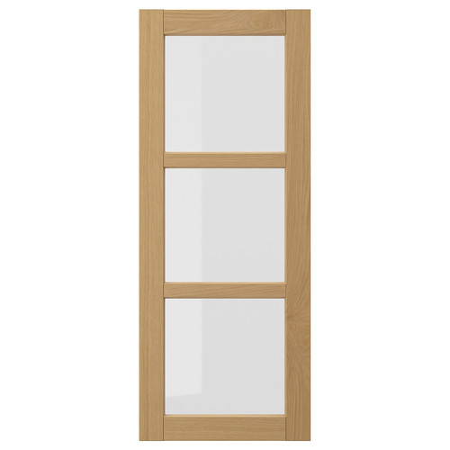 FORSBACKA Glass door, oak, 40x100 cm