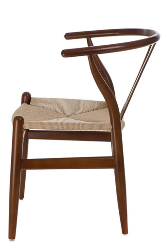 Dining Chair Wicker Natural, dark brown