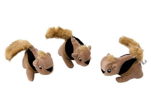 Outward Hound Squeakin' Squirrel Dog Toy 3-pack