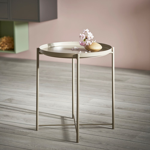 GLADOM Tray table, dark grey-beige, 45x53 cm