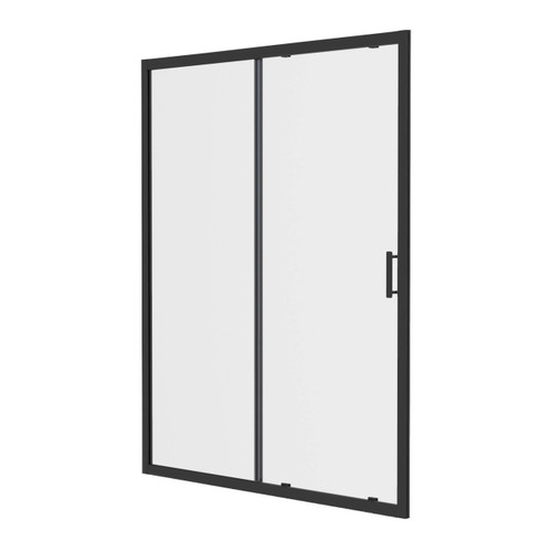 GoodHome Sliding Shower Door Beloya 140 cm, black/transparent