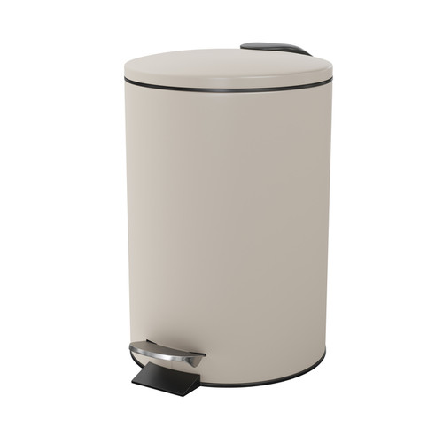 GoodHome Bathroom Waste Bin Koros 3l, soft close, beige