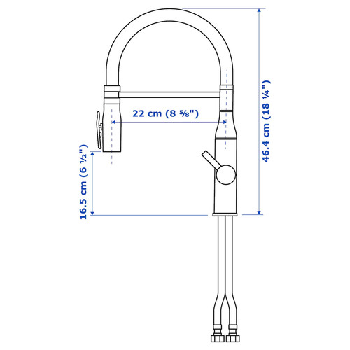 TOLLSJÖN Kitchen tap, black