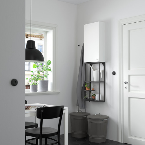 ENHET Storage combination, anthracite/white, 40x17x150 cm