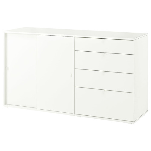 VIHALS Storage combination, white, 165x47x90 cm