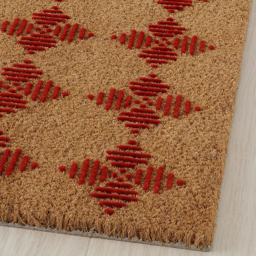 VINTERFINT Door mat, red, 40x60 cm