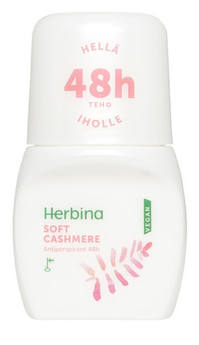 Herbina Antiperspirant Roll-on Deodorant Soft Cashmere Vegan 50ml