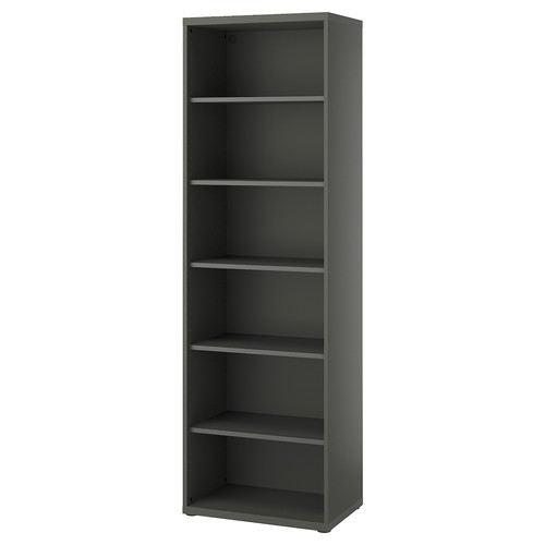 BESTÅ Shelving unit, with 5 shelves/dark grey, 60x40x193 cm