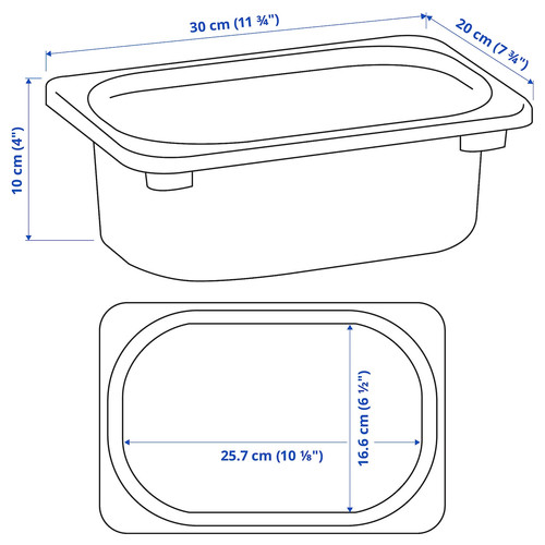 TROFAST Storage box, white, 20x30x10 cm