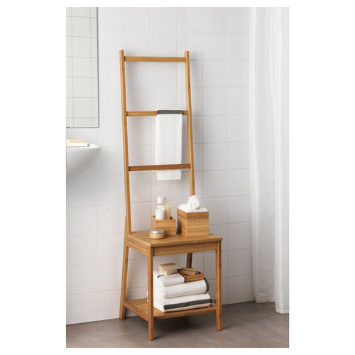 RÅGRUND Towel rack chair, bamboo