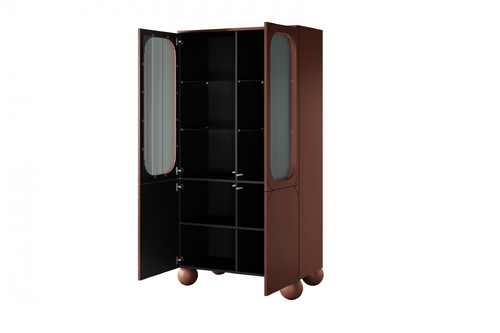 Display Cabinet Sonatia II 100cm, burgundy