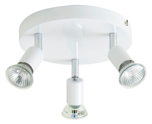 Metal Spot Ceiling Lamp 3 x 50 W GU10, white