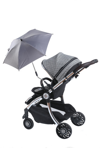 Titanium Baby Stroller Universal Parasol Umbrella UV 50+, Black