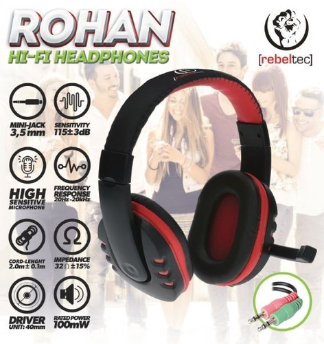 Rebeltec Headphones with Microphone Rohan