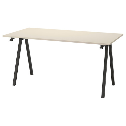 TROTTEN Underframe for table top, anthracite, 140/160 cm