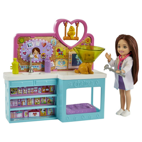 Barbie® Chelsea™ Pet Vet Doll (Brunette) & Playset HGT12 3+