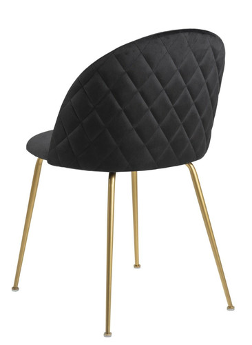 Upholstered Chair Louise, black/gold