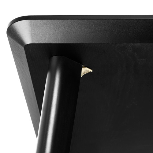 LISABO / IDOLF Table and 4 chairs, black, black, 140x78 cm