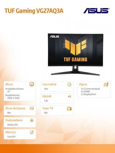 Asus 27" Monitor TUF Gaming VG27AQ3A