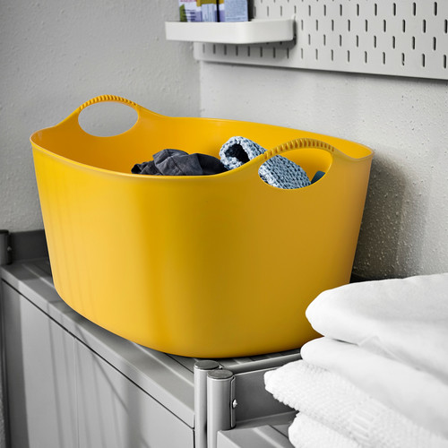 TORKIS Flexi laundry basket, in-/outdoor, yellow, 35 l