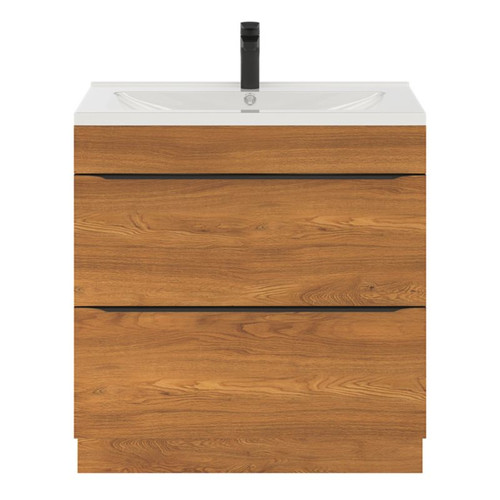 GoodHome Wash-basin Cabinet Imandra 80 cm, walnut