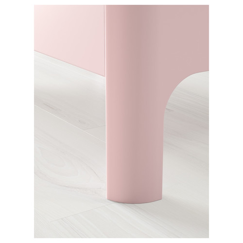 BUSUNGE Extendable bed, pink, 80x200 cm