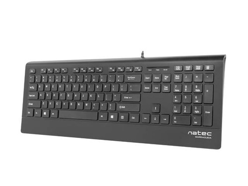 Natec Wired Keyboard BARRACUDA Slim USB, black