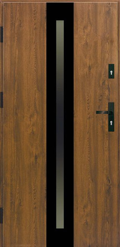 External Door Entrance Door Splendoor Ebro Passive 90, left, walnut