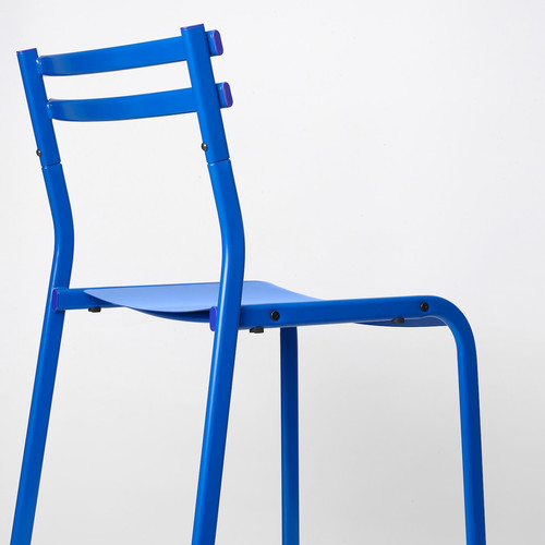 GENESÖN Chair, metal/blue
