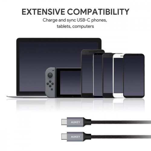 Aukey Quick Charge USB-C to USB-C Cable 2m 3A 60W CB-CD6