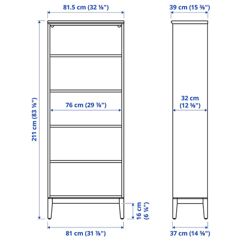 IDANÄS TV storage combination, white, 325x40x211 cm